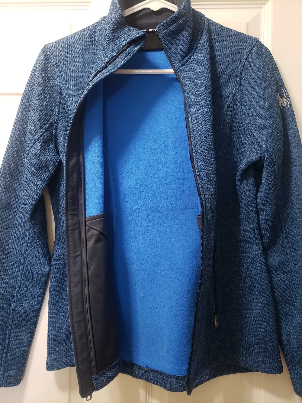 Spyder Women's Full-Zip Knit Jacket in Blue